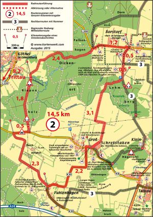 Radroute 2 - Pferde und Burgen (14,5 km)